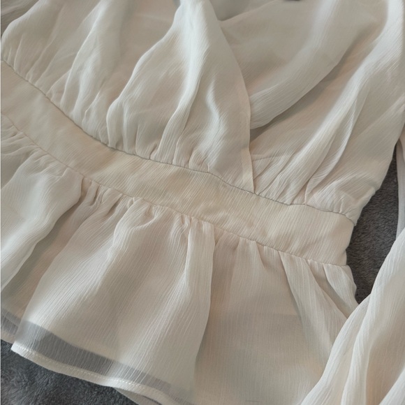 Express Cream Wrap Top - Picture 7 of 10